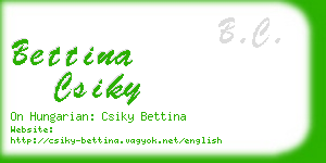 bettina csiky business card